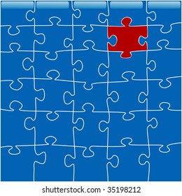 conceptual image of a jigsaw puzzle