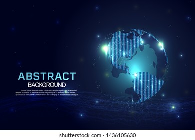 Conceptual image of online network technology business, globalization. 