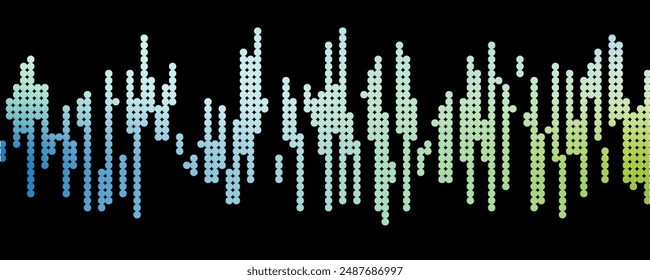 Conceptual image of sound wave, acoustics and sound vibrations, oscillations in space, Auditory System, concept Hearing Test, meditation and sound therapy, audio technologies and sound design