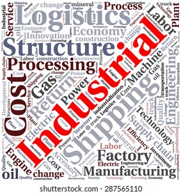 conceptual Industrial or Logistics text word cloud tagcloud 