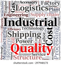 conceptual Industrial or Logistics text word cloud tagcloud 