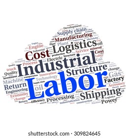 Conceptual Industrial or Logistics text word cloud, tagcloud 