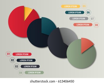 Conceptual infographics element. Paper art style. Projects template for business. Vector art and illustration