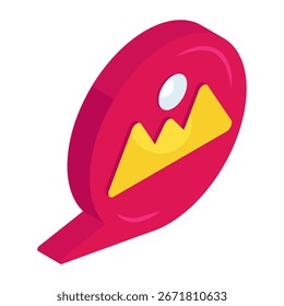 Icono de diseño isométrico conceptual de paisaje
