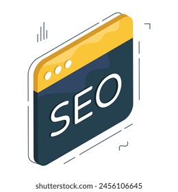 Conceptual isometric design icon of se website 

