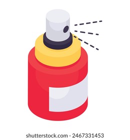 Konzeptionelles isometrisches Design-Icon von Sprühfarbe