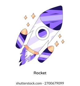 Ilustración de diseño isométrico conceptual de cohete