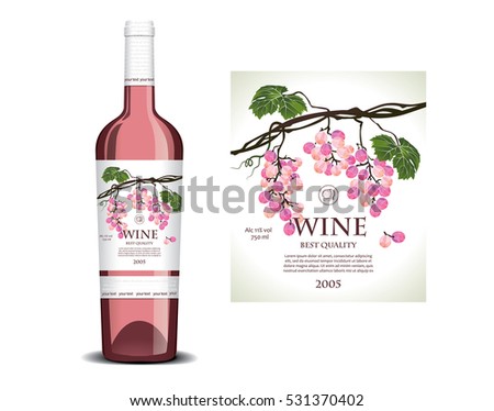 Conceptual label for rose wine