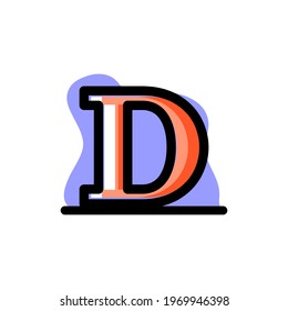 Conceptual Letter D Icon Vector Illustration Design eps10 great for any purposes