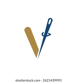 Conceptual Letter Mark V Logo