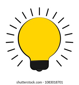 Conceptual lightbulb icon with a brain