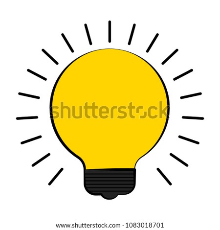 Conceptual lightbulb icon with a brain