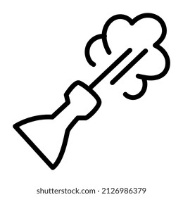 Icono de diseño lineal conceptual de la salpicadura de alcohol

