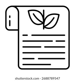 Conceptual linear design icon of eco content 