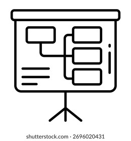 Konzeptuelles lineares Design Symbol der Hierarchie