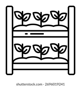 Konzeptuelles lineares Design Symbol der hydroponischen 