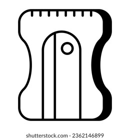 Conceptual linear design icon of sharpener