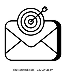 Conceptual linear design icon target mail