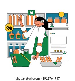 Conceptual Local Grocery Store Illustration