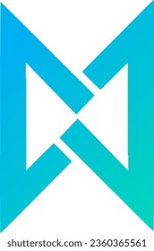 Conceptual logo for the letter "M" with initial letter M logo elements.
