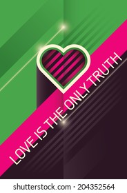 Conceptual love poster design. Vector illustration.