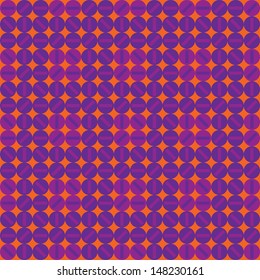 Conceptual magnetic field Circle Pattern with different line direction in purple shades 