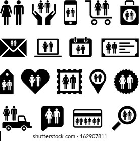 Conceptual Man&Woman icons