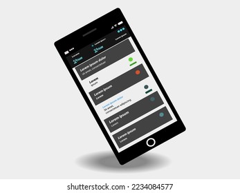 Conceptual message phone screen application interface presentation. UI, UX design