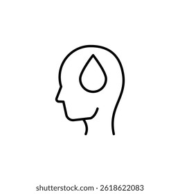 Conceptual mind illustration presenting introspection and focused meditation