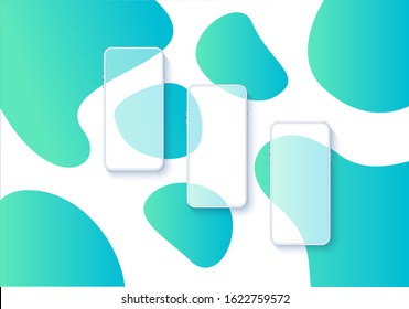 A conceptual mobile phone. for user interface, user experience presentation. UI UX Flowchart Design Vector Illustration