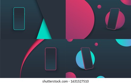 A conceptual mobile phone. for user interface, user experience presentation. UI UX Flowchart Design Vector Illustration