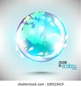 conceptual modern earth globe vector design