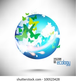 conceptual modern earth globe vector design