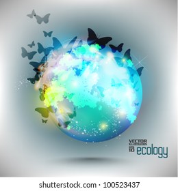 conceptual modern earth globe vector design