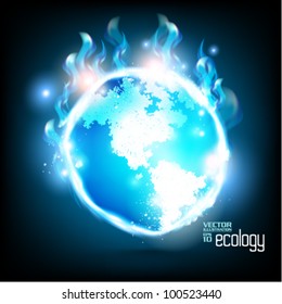 conceptual modern earth globe vector design