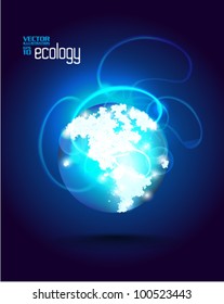 conceptual modern earth globe vector design