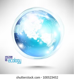 conceptual modern earth globe vector design