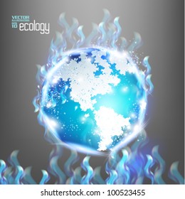conceptual modern earth globe vector design