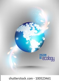 conceptual modern earth globe vector design