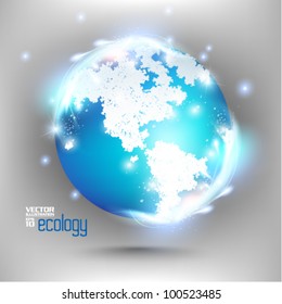 conceptual modern earth globe vector design