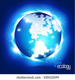 conceptual modern earth globe vector design