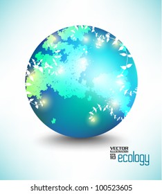 conceptual modern earth globe vector design
