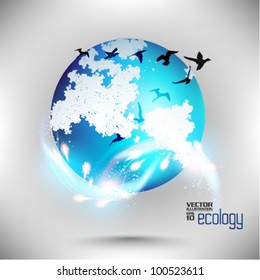 conceptual modern earth globe vector design