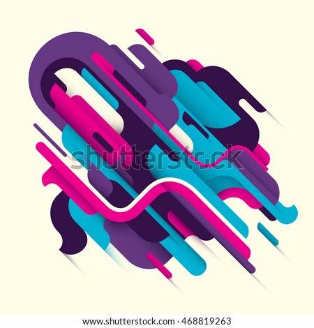 Conceptual modern style illustration with abstraction. Vector illustration.
