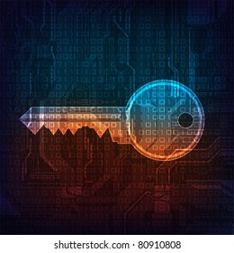 Conceptual modern technology theme vector illustration. eps10