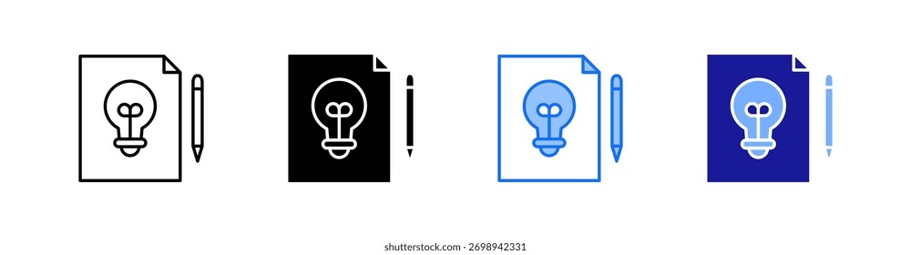 Conceptual Vector de conjunto de iconos de estilo múltiple