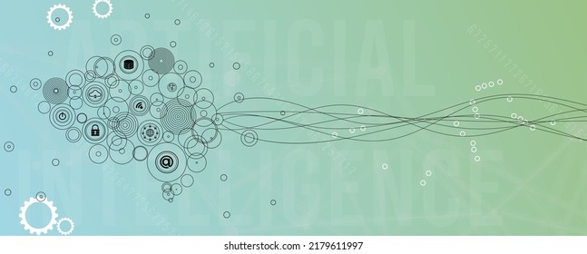 Conceptual network technology illustration of artificial intelligence