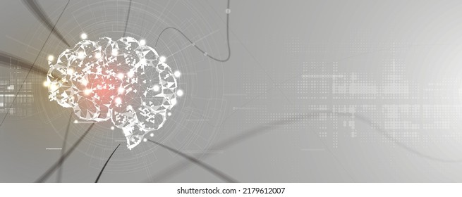 Conceptual network technology illustration of artificial intelligence