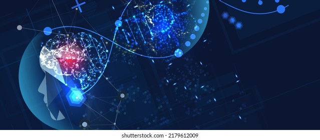 Conceptual network technology illustration of artificial intelligence