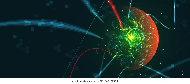 Conceptual network technology illustration of artificial intelligence